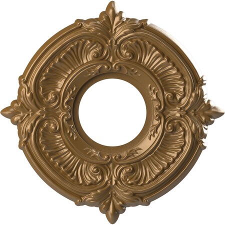 Ekena Millwork Attica PVC Ceiling Medallion (Canopies up to 4 1/8"), 10"OD x 3 1/2"ID x 3/4"P, Metallic Gold Rush CMP10ATCGH